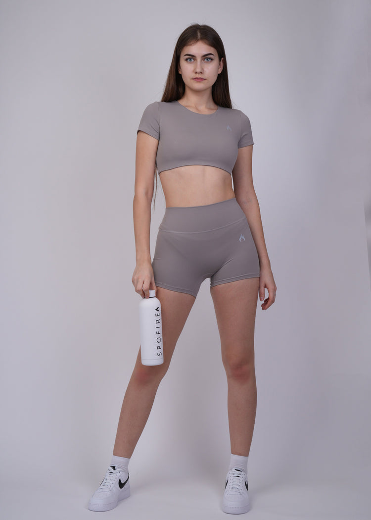 Short sleeve crop top set Spofire