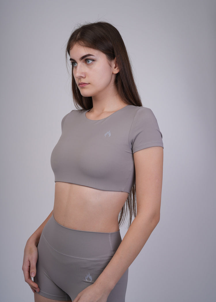 Short sleeve crop top set Spofire
