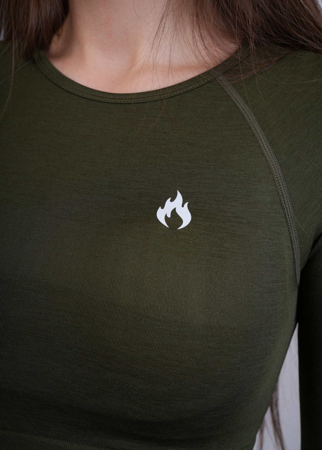 Seamless long sleeves crop top Spofire